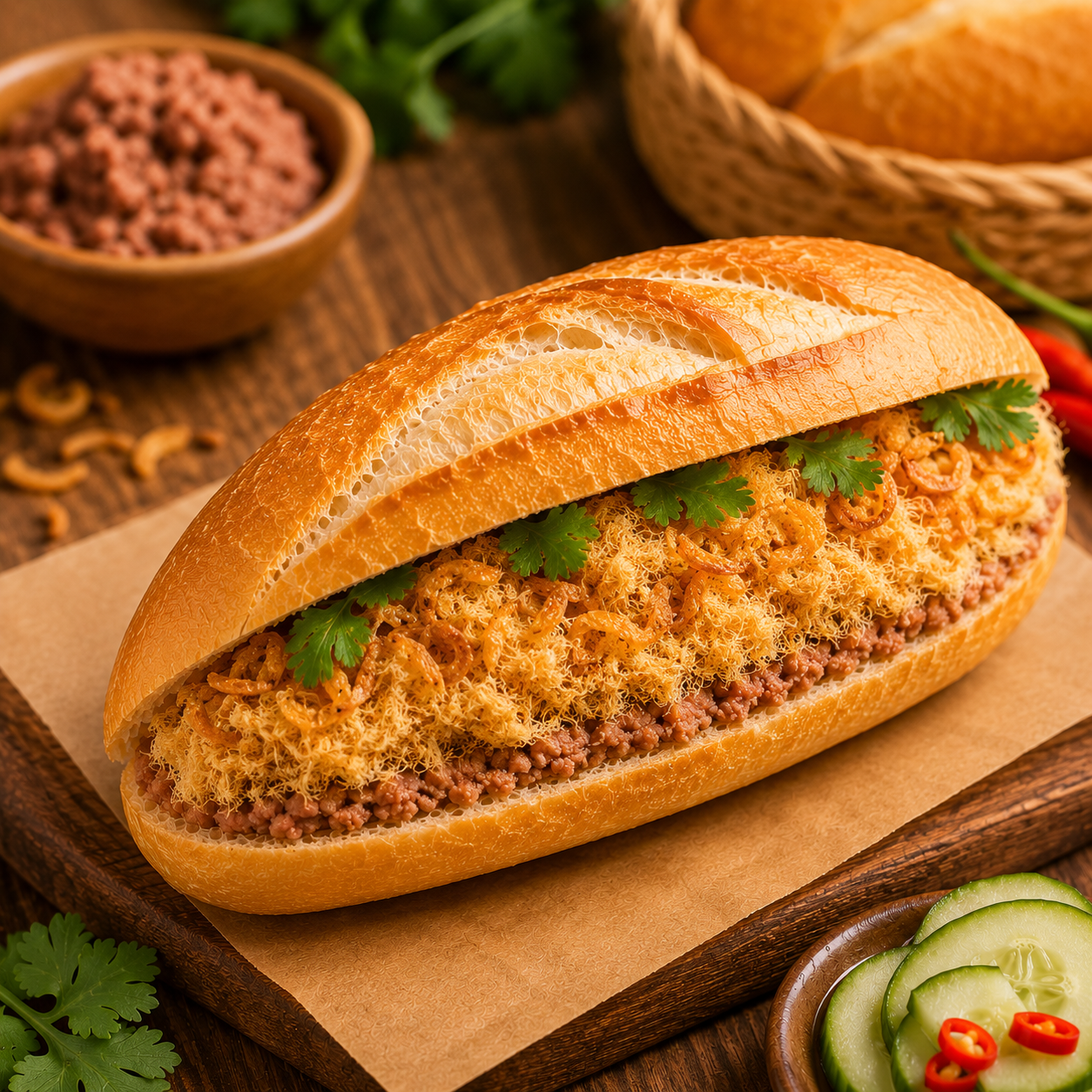 Bánh mì pate chà bông