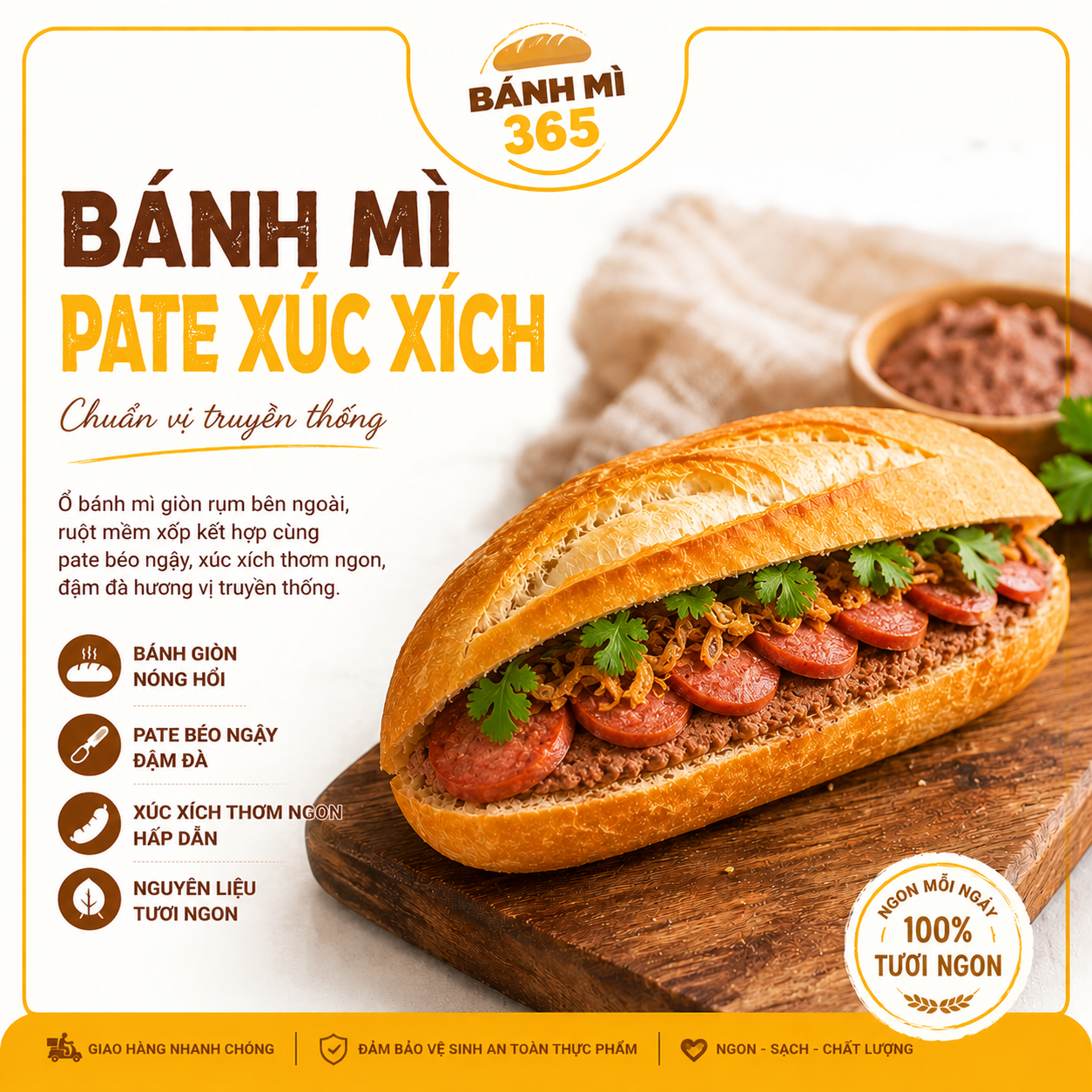 Bánh mì pate xúc xích — ảnh 2